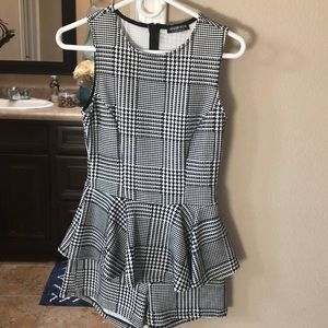 Fashion Nova Caroline houndstooth romper